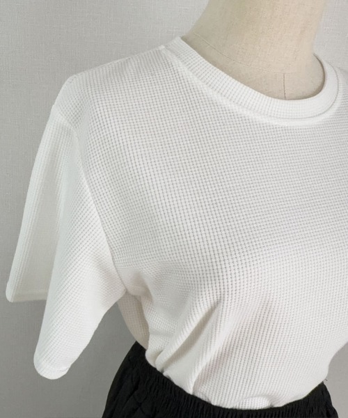 shoppinggo(ショッピングゴー)の「Tシャツ カットソー 半袖 レディース トップス(Tシャツ/カットソー・レディース・ホワイト/ブラック/ベージュ/グリーン・M)」の14枚目の写真