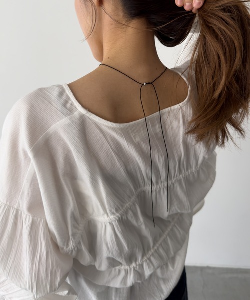 CANAL JEAN（キャナルジーン）の「Pt　Shell cordチョーカー（チョーカー・レディース・ブラック・ONE SIZE）」の4枚目の写真