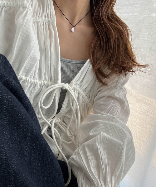 CANAL JEAN（キャナルジーン）の「Pt　Shell cordチョーカー（チョーカー・レディース・ブラック・ONE SIZE）」の5枚目の写真