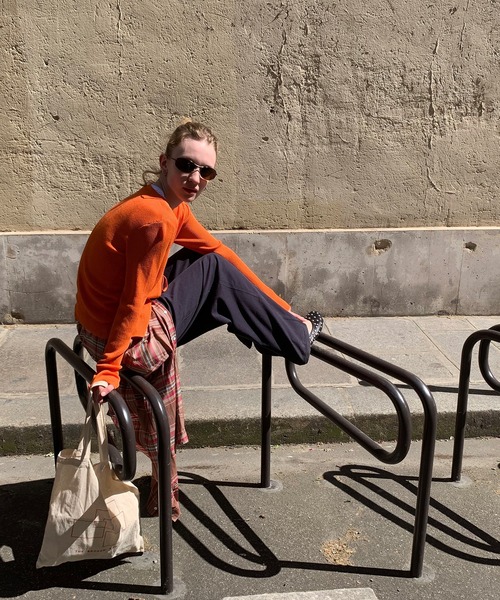 chuclla（チュクラ）の「【LONSLAN】フロントリボン リブカーデ CHLONW25a001（カーディガン/ボレロ・レディース・ブルー/ホワイト/オレンジ/ブラック/グレー・M）」の18枚目の写真