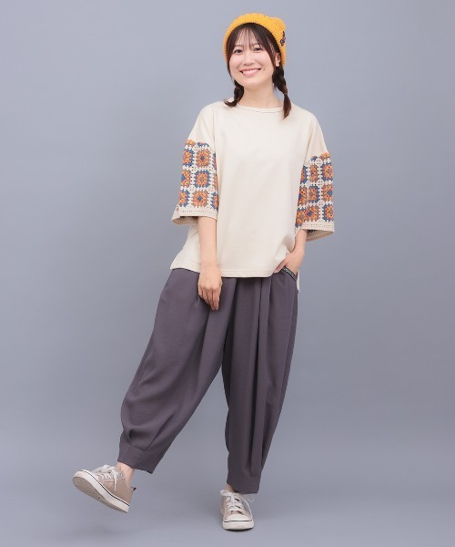 チチカカ（チチカカ）の「アクセントステッチワッチキャップ（ニットキャップ/ビーニー・レディース・ブラック/イエロー/ベージュ・FREE）」の5枚目の写真