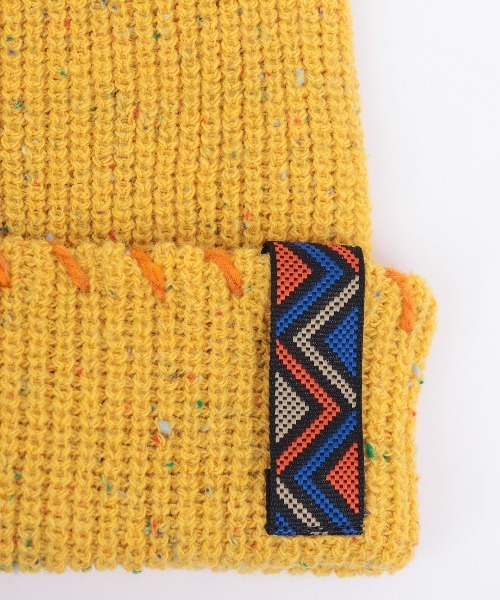 チチカカ（チチカカ）の「アクセントステッチワッチキャップ（ニットキャップ/ビーニー・レディース・ブラック/イエロー/ベージュ・FREE）」の11枚目の写真