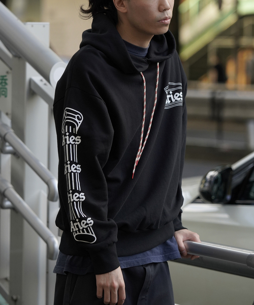 Aries アリーズ フード付きパーカー ブラック セール】【ARIES / アリーズ】COLUMN HOODIE（パーカー）｜ARIES