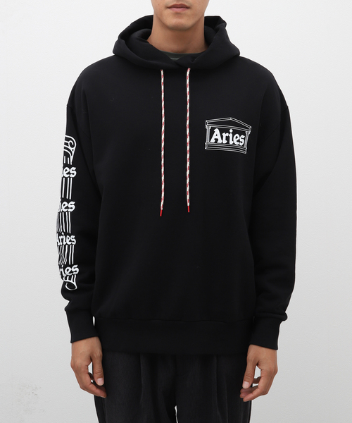 Aries アリーズ フード付きパーカー ブラック セール】【ARIES / アリーズ】COLUMN HOODIE（パーカー）｜ARIES