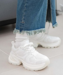 WEGO | WEGO/【25年春夏新作】PUメッシュヒールダッドスニーカー(スニーカー)