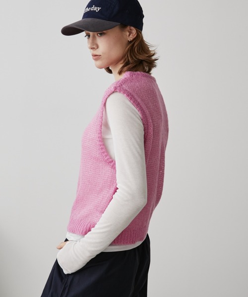 セール】モヘアタッチシアーニットベスト（ニット/セーター）｜Auntie