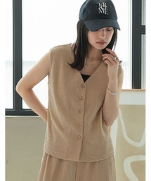 ジレ」に該当するベージュ系のレディースファッション通販