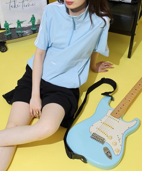 NERDY（ノルディ）の「アノラック（ジャージ・メンズ・ブラック/ピンク/ホワイト/ブルー・L/M/SS/S）」の3枚目の写真