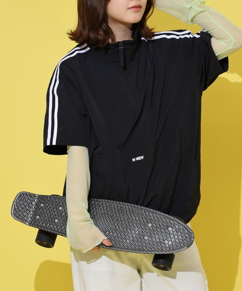 NERDY（ノルディ）の「アノラック（ジャージ・メンズ・ブラック/ピンク/ホワイト/ブルー・L/M/SS/S）」の2枚目の写真