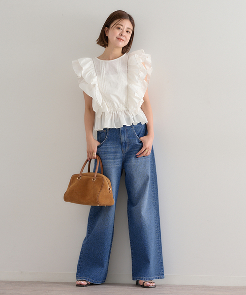 U by SPICK&SPAN(ユーバイスピックアンドスパン)の「ルーズバギーデニム(デニムパンツ・レディース・ブルー・34/36/38)」の19枚目の写真