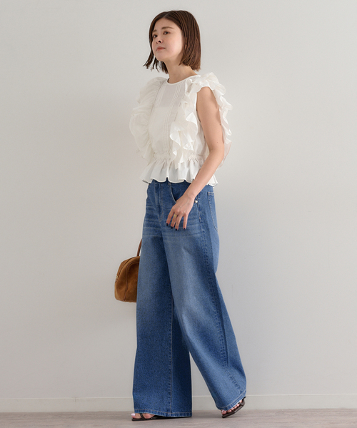 U by SPICK&SPAN(ユーバイスピックアンドスパン)の「ルーズバギーデニム(デニムパンツ・レディース・ブルー・34/36/38)」の18枚目の写真