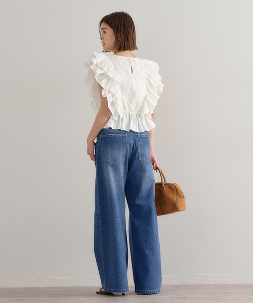 U by SPICK&SPAN(ユーバイスピックアンドスパン)の「ルーズバギーデニム(デニムパンツ・レディース・ブルー・34/36/38)」の16枚目の写真