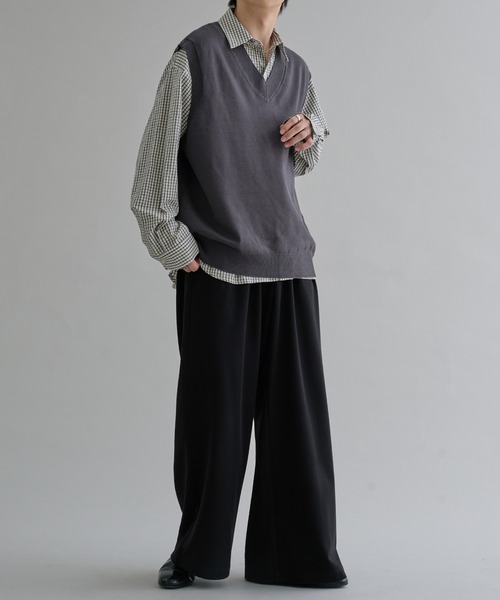 セール】Vネックルーズニットベスト（ベスト）｜epnok