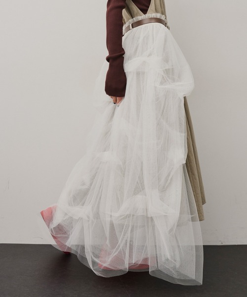 LA BELLE ETUDE(ラベルエチュード)の「レザーベルト×Carrie(スカート・レディース・ライトパープル/ホワイト/ブラック・0/1)」の14枚目の写真