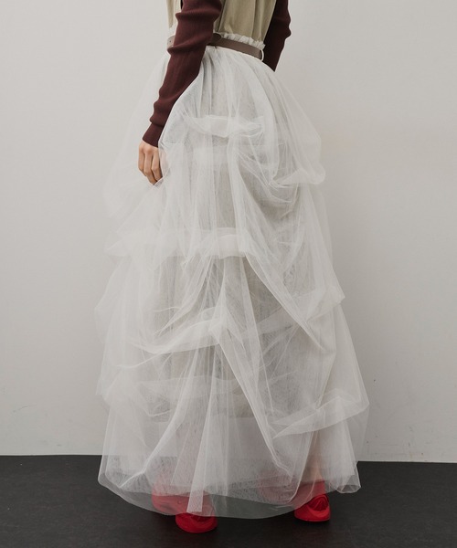 LA BELLE ETUDE(ラベルエチュード)の「レザーベルト×Carrie(スカート・レディース・ライトパープル/ホワイト/ブラック・0/1)」の11枚目の写真