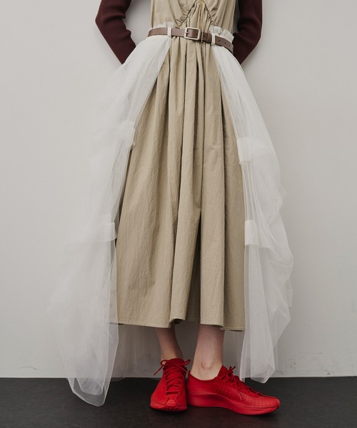 LA BELLE ETUDE(ラベルエチュード)の「レザーベルト×Carrie(スカート・レディース・ライトパープル/ホワイト/ブラック・0/1)」の9枚目の写真