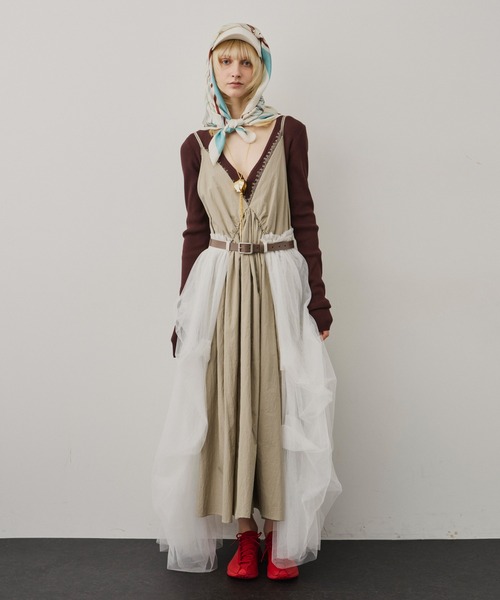 LA BELLE ETUDE(ラベルエチュード)の「レザーベルト×Carrie(スカート・レディース・ライトパープル/ホワイト/ブラック・0/1)」の6枚目の写真