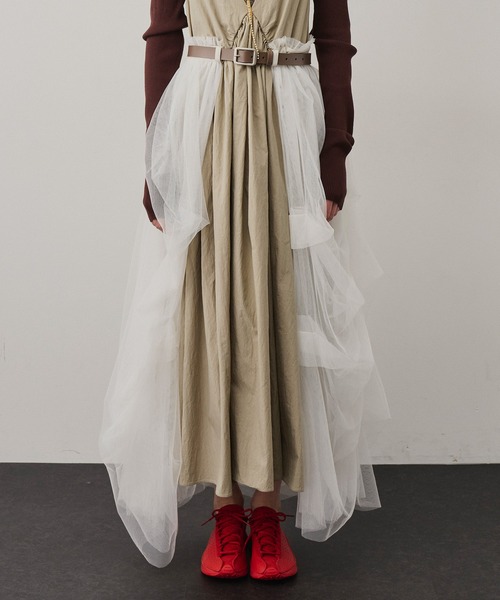 LA BELLE ETUDE(ラベルエチュード)の「レザーベルト×Carrie(スカート・レディース・ライトパープル/ホワイト/ブラック・0/1)」の8枚目の写真