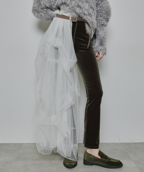 レザーベルト×Carrie（スカート）｜LA BELLE ETUDE（ラベルエチュード