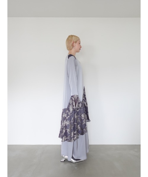 ワンピース sahara / Sheer Jacquard Docking Dress Sheer Jacquard Docking Dress｜シアージャガードドレス – MARTE
