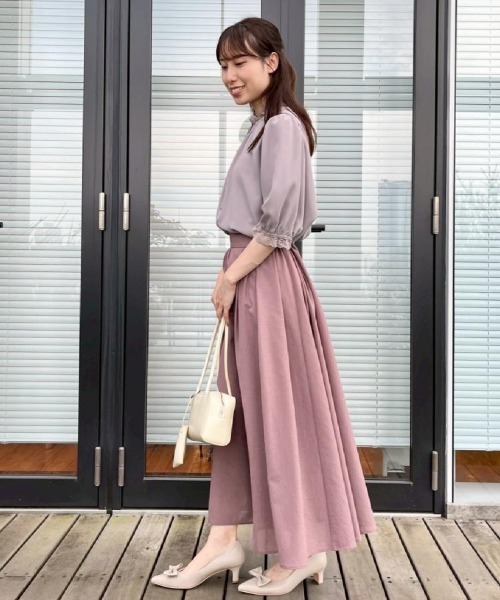 couture brooch（クチュールブローチ）の「【華やか・大人可愛い・5分袖】エンブロレース前後2WAYブラウス（シャツ/ブラウス・レディース・ブラック/アイボリー/ブラウン系その他・40/38/42/36）」の14枚目の写真