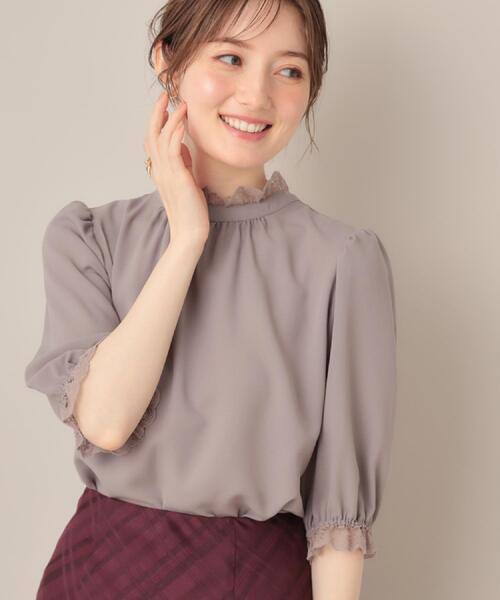 couture brooch（クチュールブローチ）の「【華やか・大人可愛い・5分袖】エンブロレース前後2WAYブラウス（シャツ/ブラウス・レディース・ブラック/アイボリー/ブラウン系その他・40/38/42/36）」の19枚目の写真