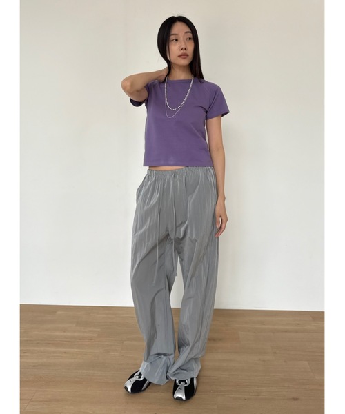 Didot.showroom（ディドット ショールーム）の「【DIDOT.】チュービーナイロンパンツ（その他パンツ・レディース・グレー/レッド/ブラック・FREE）」の8枚目の写真