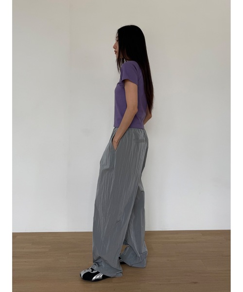 Didot.showroom（ディドット ショールーム）の「【DIDOT.】チュービーナイロンパンツ（その他パンツ・レディース・グレー/レッド/ブラック・FREE）」の4枚目の写真