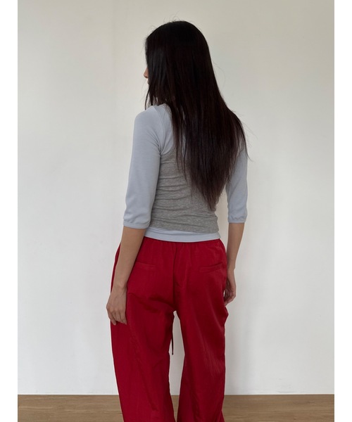 Didot.showroom（ディドット ショールーム）の「【DIDOT.】チュービーナイロンパンツ（その他パンツ・レディース・グレー/レッド/ブラック・FREE）」の13枚目の写真