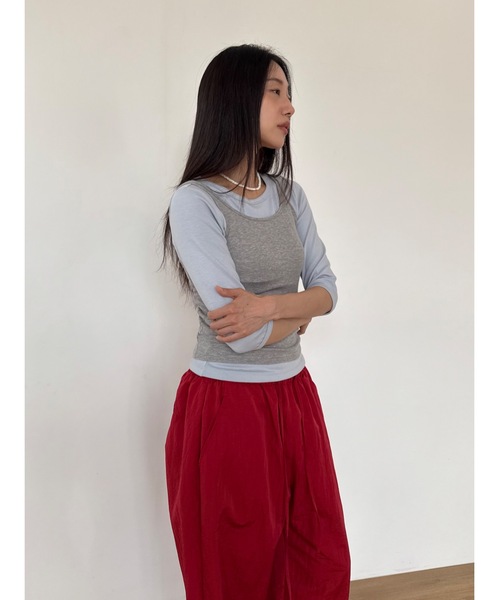 Didot.showroom（ディドット ショールーム）の「【DIDOT.】チュービーナイロンパンツ（その他パンツ・レディース・グレー/レッド/ブラック・FREE）」の12枚目の写真