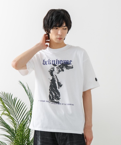 brknhome(ブロークンホーム)の「【brknhome/ブロークンホーム】アーティスティック オーバーサイズ プリントTシャツ(Tシャツ/カットソー・メンズ・ホワイト/ブラック・MEDIUM/LARGE)」の18枚目の写真