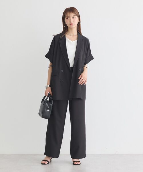 earth music&ecology(アースミュージックアンドエコロジー)の「リラックスワイドパンツ(その他パンツ・レディース・ブラック/キャメル/グレイッシュベージュ・S/M)」の7枚目の写真