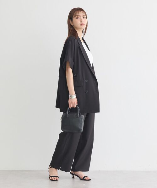 earth music&ecology(アースミュージックアンドエコロジー)の「リラックスワイドパンツ(その他パンツ・レディース・ブラック/キャメル/グレイッシュベージュ・S/M)」の8枚目の写真