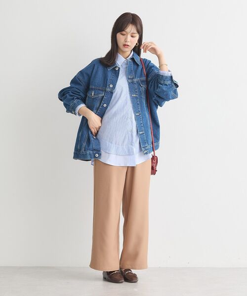 earth music&ecology(アースミュージックアンドエコロジー)の「リラックスワイドパンツ(その他パンツ・レディース・ブラック/キャメル/グレイッシュベージュ・S/M)」の19枚目の写真