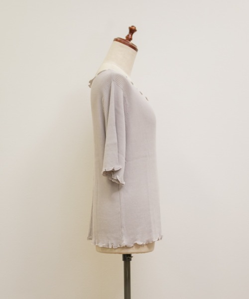 CLETTE（クレット）の「メローリブニット（ニット/セーター・レディース・ブラック/グレイッシュベージュ/オフホワイト・4L/3L/LL）」の20枚目の写真
