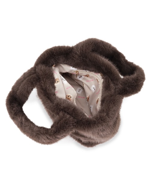 PAUL & JOE ACCESSOIRES(ポールアンドジョーアクセソワ)の「PAUL & JOE ACCESSOIRES (ポール&ジョーアクセソワ)ミニトートバッグ PJA-B1283 ファーヌネット(トートバッグ・レディース・ブラウン/グリーン・FREE)」の6枚目の写真