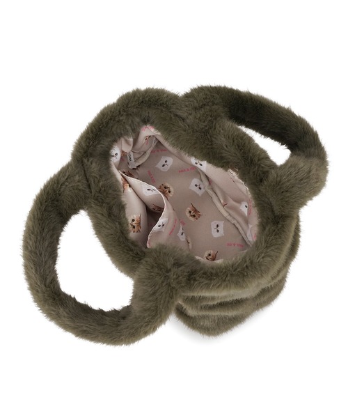 PAUL & JOE ACCESSOIRES(ポールアンドジョーアクセソワ)の「PAUL & JOE ACCESSOIRES (ポール&ジョーアクセソワ)ミニトートバッグ PJA-B1283 ファーヌネット(トートバッグ・レディース・ブラウン/グリーン・FREE)」の11枚目の写真