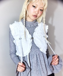 Candy Stripper フリルケーブルニットベスト Candy Stripper フリルケーブルニットベスト - メルカリ