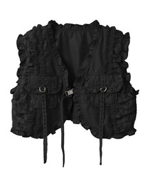 LACE FRILL POCKET ベスト