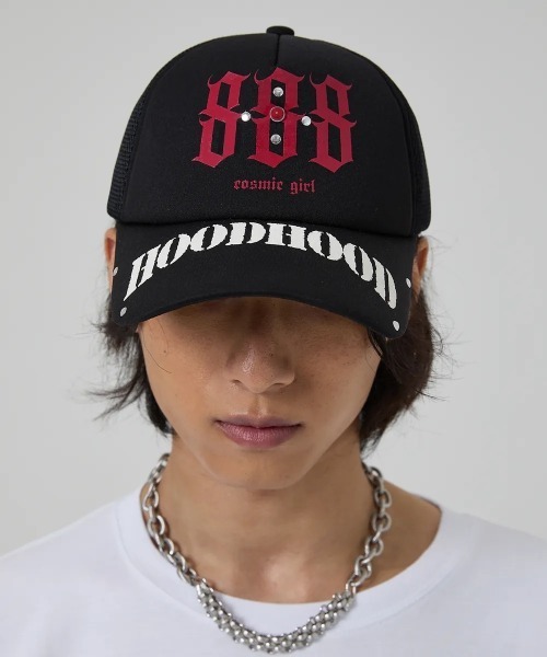 帽子(カモメ製)、グッド、パチンコ A'GEM/9 × .kom『HOODHOOD/フードフード』888メッシュCAP