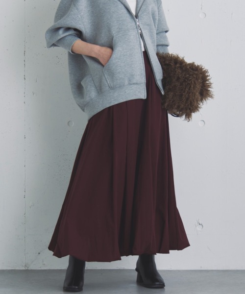 Doux archives（ドゥアルシーヴ）の「タックバルーンスカート（スカート・レディース・ブラウン/チャコールグレー/ワイン・FREE）」の3枚目の写真