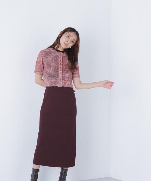 NATURAL BEAUTY BASIC（ナチュラルビューティーベーシック）の「◇フィルムラメカーデセットニットワンピース（ワンピース・レディース・ブラック系その他/グレー系その他/ブラウン系その他・MEDIUM/P/S）」の14枚目の写真