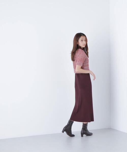 NATURAL BEAUTY BASIC（ナチュラルビューティーベーシック）の「◇フィルムラメカーデセットニットワンピース（ワンピース・レディース・ブラック系その他/グレー系その他/ブラウン系その他・MEDIUM/P/S）」の15枚目の写真