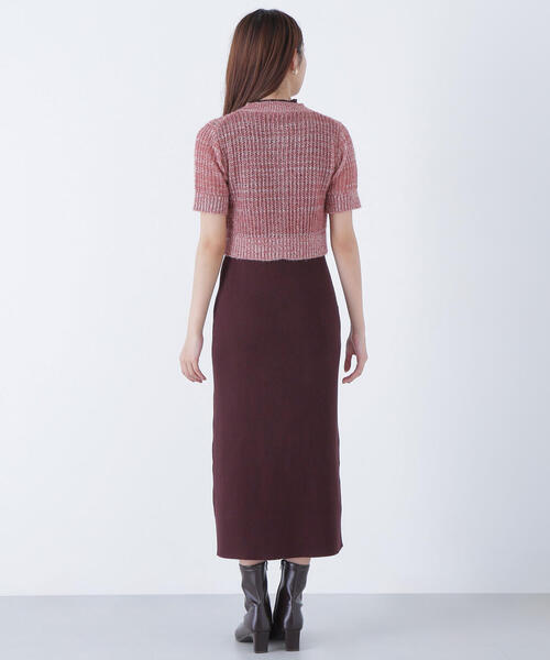 NATURAL BEAUTY BASIC（ナチュラルビューティーベーシック）の「◇フィルムラメカーデセットニットワンピース（ワンピース・レディース・ブラック系その他/グレー系その他/ブラウン系その他・MEDIUM/P/S）」の21枚目の写真