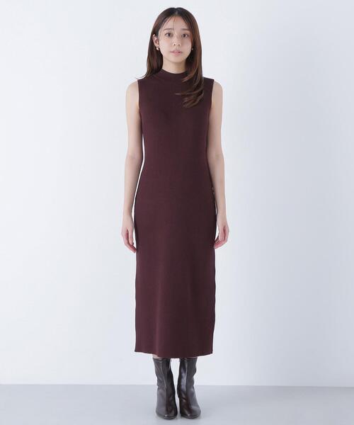 NATURAL BEAUTY BASIC（ナチュラルビューティーベーシック）の「◇フィルムラメカーデセットニットワンピース（ワンピース・レディース・ブラック系その他/グレー系その他/ブラウン系その他・MEDIUM/P/S）」の11枚目の写真