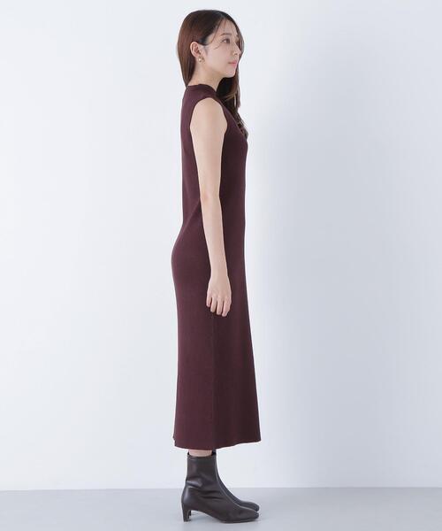 NATURAL BEAUTY BASIC（ナチュラルビューティーベーシック）の「◇フィルムラメカーデセットニットワンピース（ワンピース・レディース・ブラック系その他/グレー系その他/ブラウン系その他・MEDIUM/P/S）」の10枚目の写真