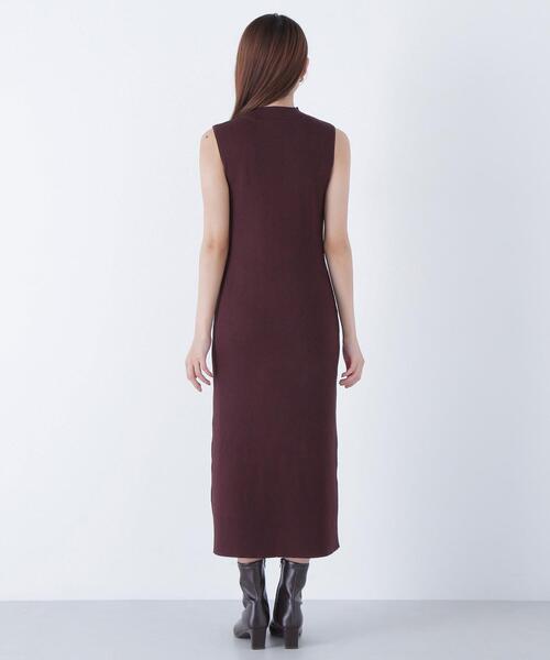 NATURAL BEAUTY BASIC（ナチュラルビューティーベーシック）の「◇フィルムラメカーデセットニットワンピース（ワンピース・レディース・ブラック系その他/グレー系その他/ブラウン系その他・MEDIUM/P/S）」の7枚目の写真
