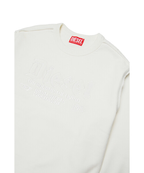 DIESEL(ディーゼル)の「キッズ プルオーバースウェット SBOXTRAW(スウェット・キッズ・オフホワイト/ブラック・10Y/12Y/14Y/4Y/16Y/8Y/6Y)」の3枚目の写真