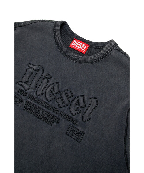 DIESEL(ディーゼル)の「キッズ プルオーバースウェット SBOXTRAW(スウェット・キッズ・オフホワイト/ブラック・10Y/12Y/14Y/4Y/16Y/8Y/6Y)」の6枚目の写真