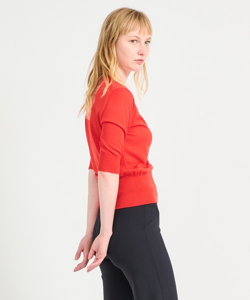 ESTNATION（エストネーション）の「ESTNATION / ウォッシャブルウール Vネック ニット（ニット/セーター・レディース・ネイビー/レッド/キャメル・FREE）」の10枚目の写真